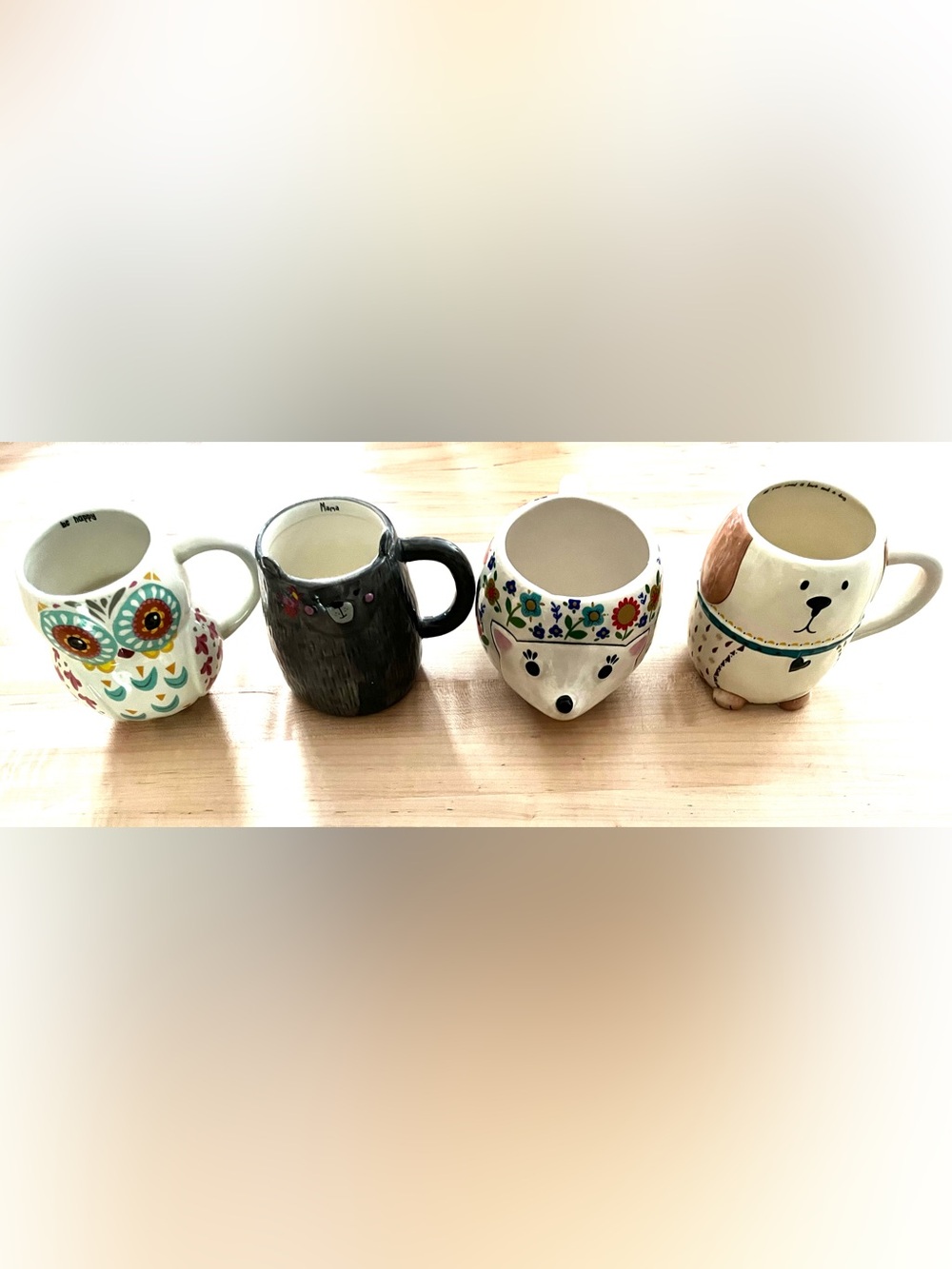 Natural Life (4) Ceramic Animal Mugs